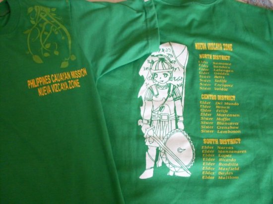 Elder Mofatt's T-shirt - shows the zone when he was there.. Johnny's 2nd Area is the Neuva Vizcaya Zone - Serving with Elder Maxfield Elder Mofatt's T-shirt - shows the zone when he was there.. Johnny's 2nd Area is the Neuva Vizcaya Zone - Serving with Elder Maxfield