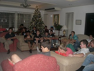 New Years Eve in the Missioon Home Watching the Ultimate Gift (Hale sitting to the right on the couch in front of the tree) New Years Eve in the Missioon Home Watching the Ultimate Gift (Hale sitting to the right on the couch in front of the tree)